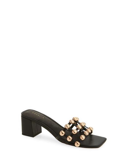 Cecelia New York Black Beth Slide Sandal