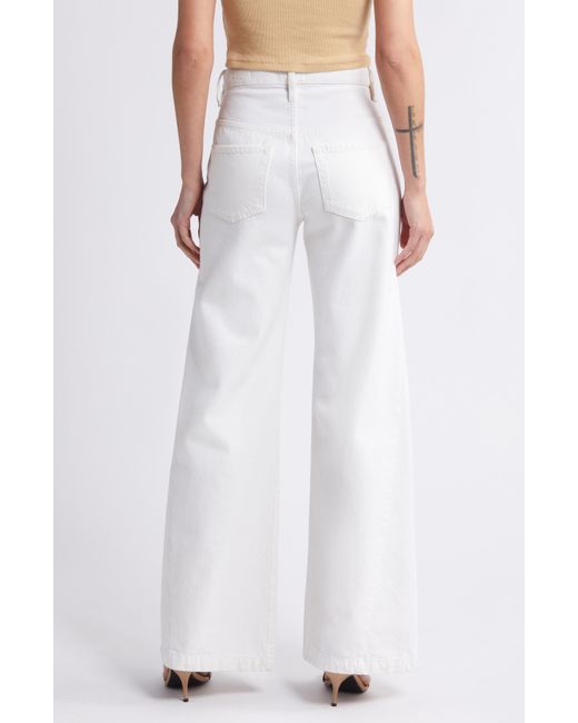 FRAME White Le baggy Palazzo High Waist Wide Leg Jeans