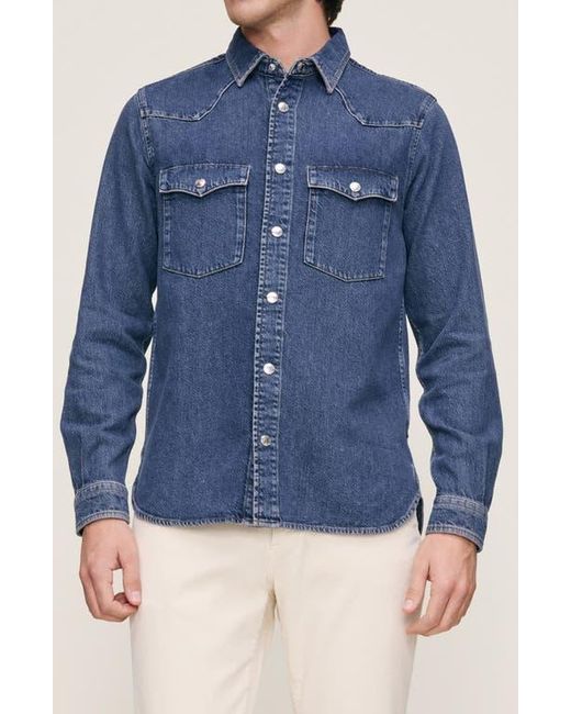 DL1961 Men's Blue Dominick Denim Snap-Up Western Shirt