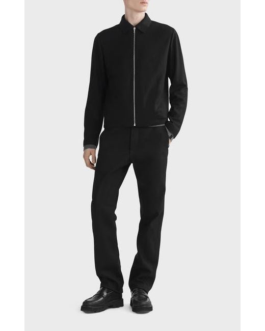 Rag & Bone Black Melrose Wool Zip Jacket for men