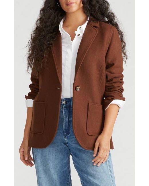 UNIVERSAL STANDARD Brown Kidjo Wool Blend Jacket