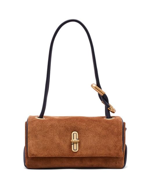 Marc Jacobs Brown The Mini Dual Suede Shoulder Bag