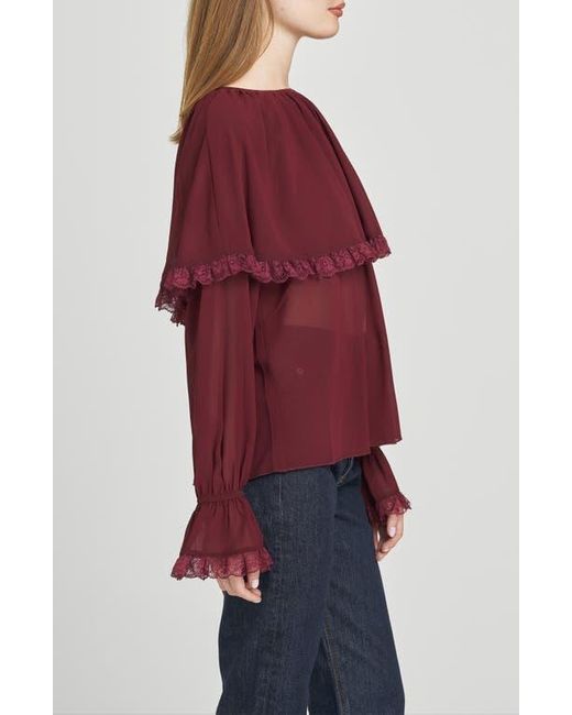Wayf Red Mirabel Capelet Top