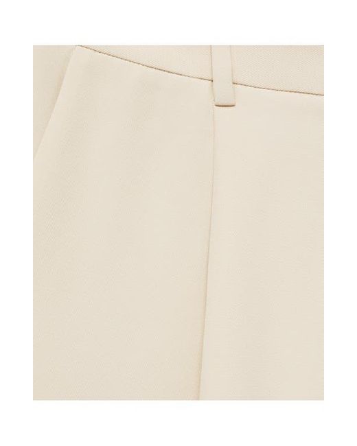 Mango Natural High Waist Tailored Shorts