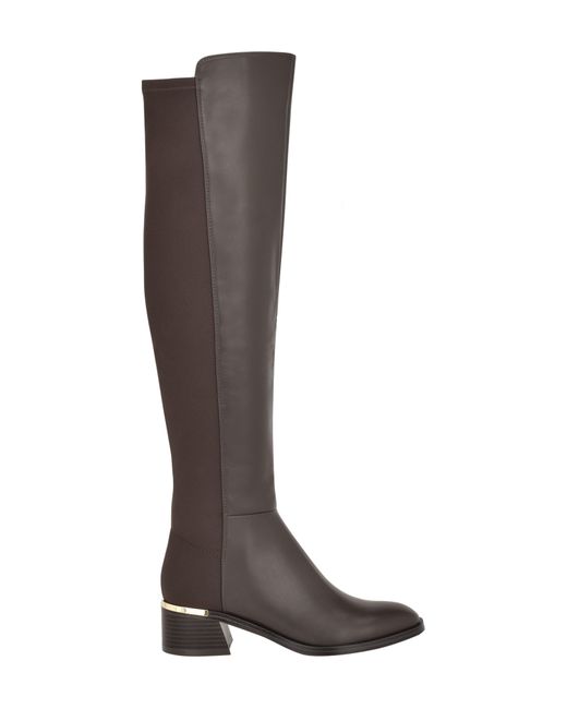 Calvin Klein Jotty Over The Knee Boot in Brown Lyst