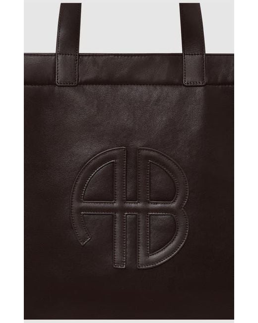 Anine Bing Brown Rio Large Recycled Leather Tote