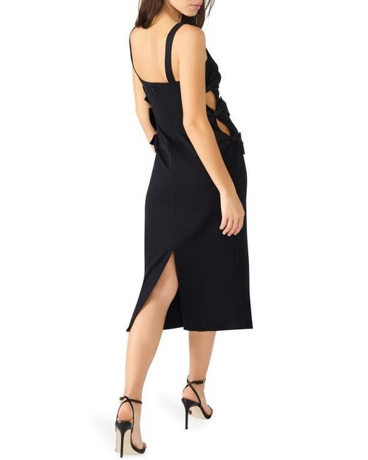 Steve Madden Blue Rene Side Bow Sleeveless Midi Dress