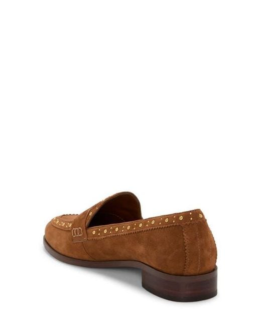 Vince Camuto Brown Camdyn Studded Penny Loafer