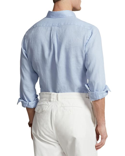 Polo Ralph Lauren Blue Classic Fit Linen Button-down Shirt for men
