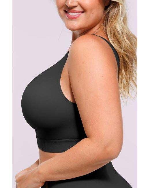 Shapellx Black Airslim Unlined Wireless Back Support Bra