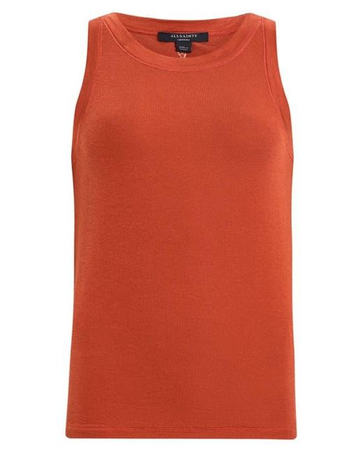 AllSaints Blue Rina Rib Tank