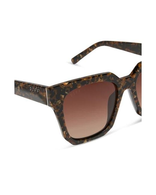 DIFF Brown Ariana 54Mm Gradient Square Sunglasses
