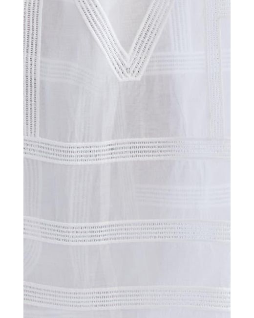 Totême  White Embroidered Organic Cotton & Silk Monogram Oversize Button-Up Shirt