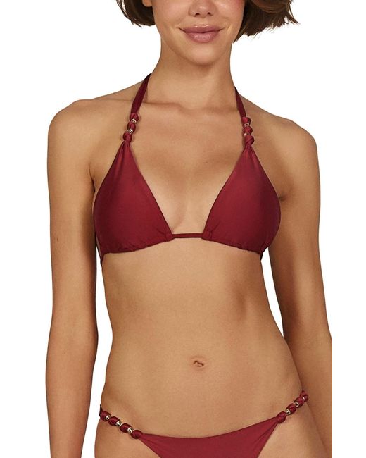 ViX Red Paula Solid Bikini Top