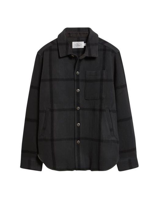 Alex Crane Black Park Wool Overshirt for men
