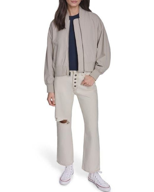 Levi's Gray Relaxed Bomber Jacket