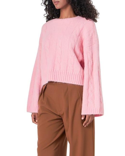 Endless Rose Pink Cable Stitch Sweater