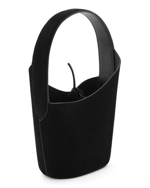 Mango Black Leather Bucket Bag