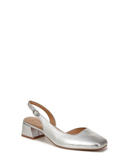 Naturalizer White Jayla Half D'Orsay Slingback Pump