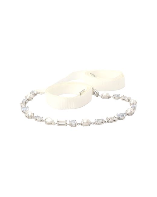 Kate Spade White Imitation Pearl Bridal Belt