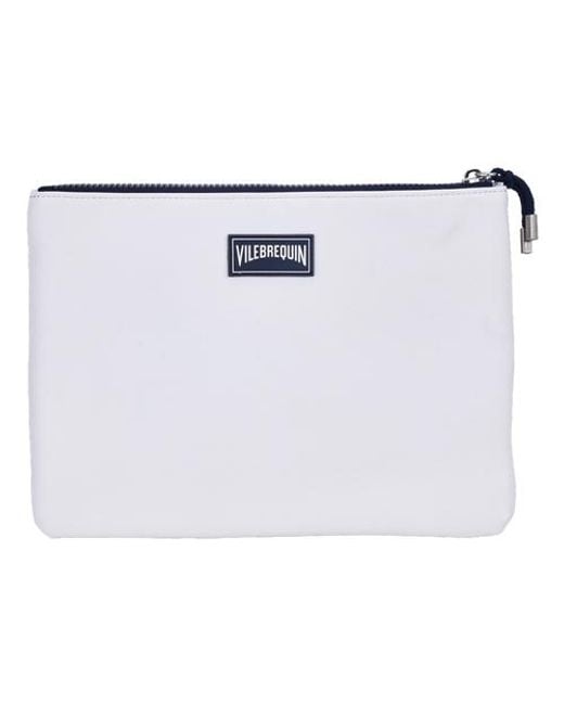 Vilebrequin White Zipped Turtle Beach Pouch Neoprene