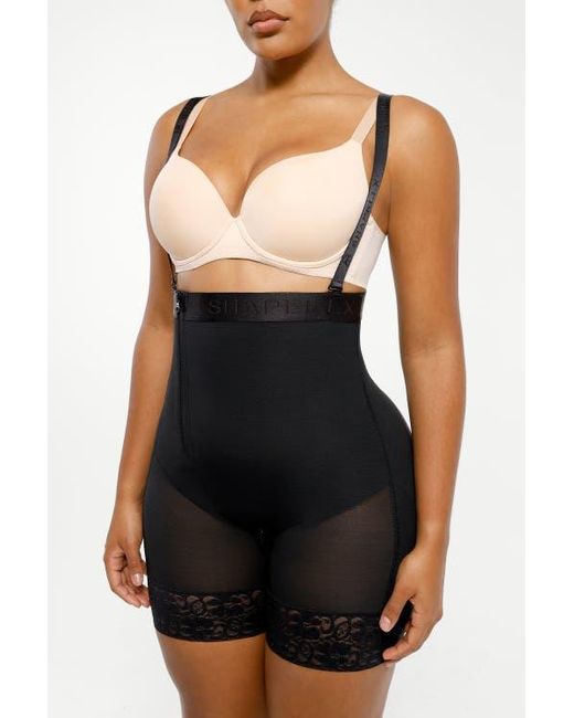 Shapellx Black Postpartum Side Zipper Support Shorts