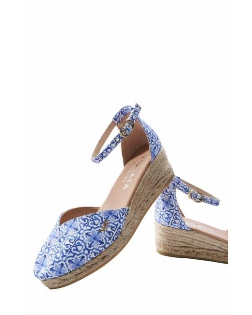 VISCATA Blue Formiga Canvas Espadrille Wedges