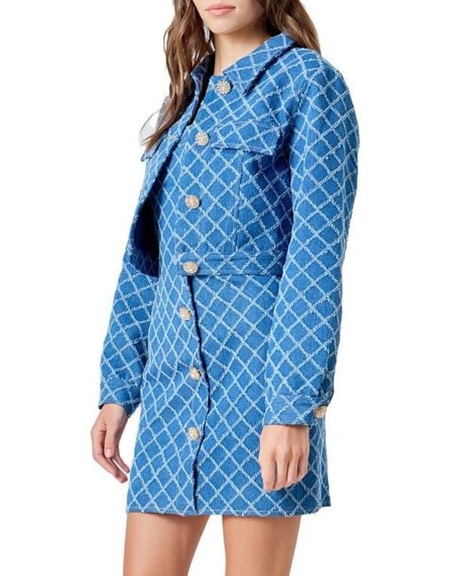 Endless Rose Blue Crop Jacket