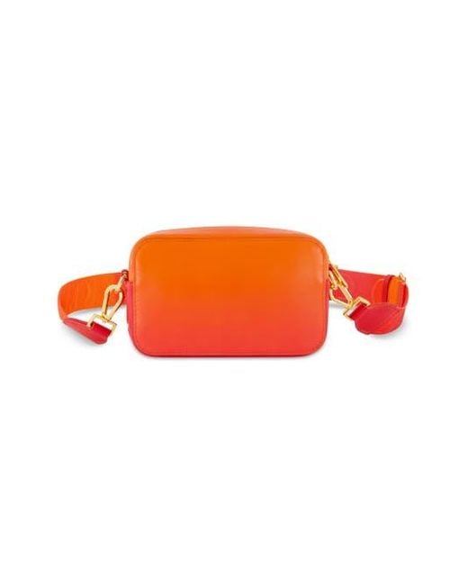 Mac Duggal Orange Ombre Leather Crossbody Camera Bag