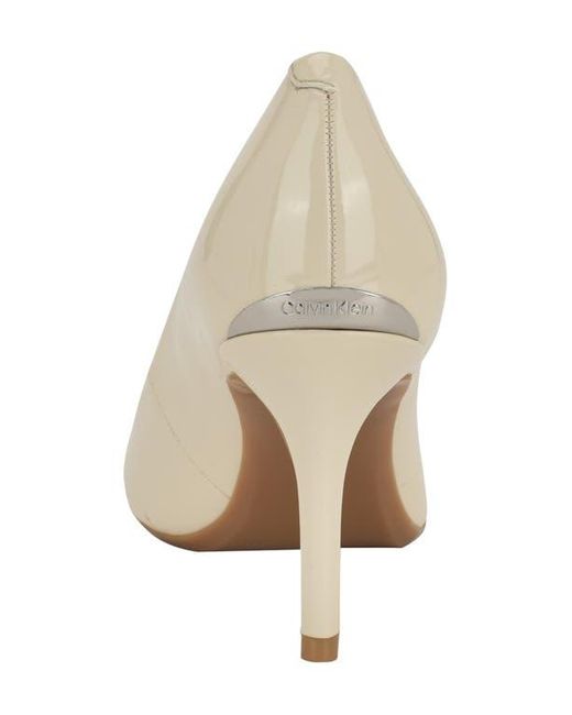 Calvin Klein White Gayle Pointed Toe Pump