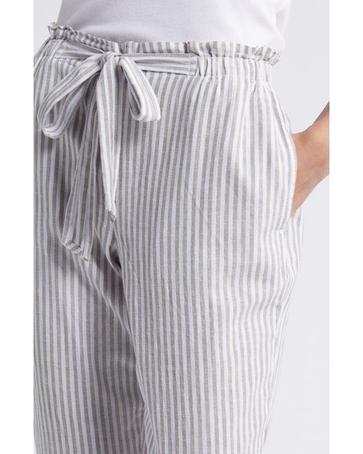 Beach Lunch Lounge Multicolor Giavanna Stripe Tapered Linen & Cotton Pants