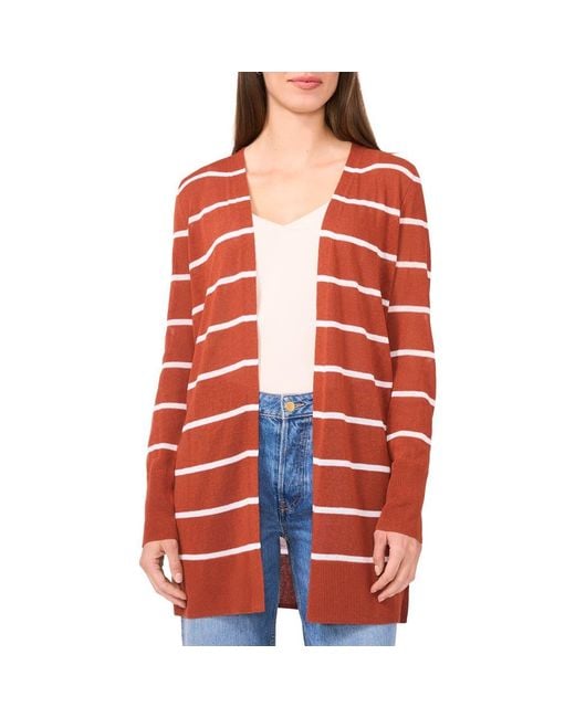 Halogen® Red Stripe Longline Cardigan