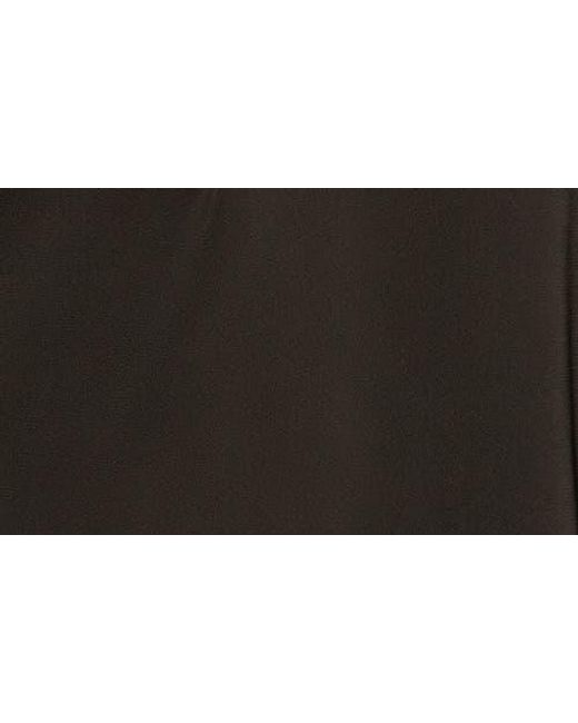 Donna Karan Black Pleated Sheer Sleeve Top