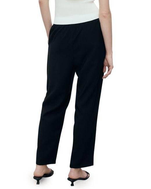 Mango Blue Flowy Drawstring Pants