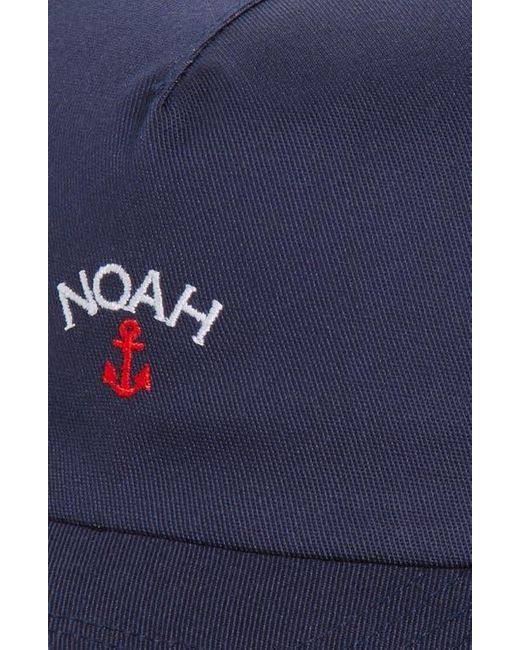 Noah NYC Blue Anchor Logo Baseball Cap for men
