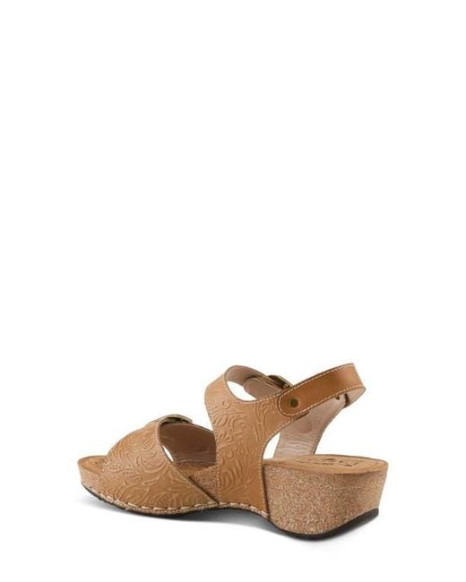 Spring Step Brown Osuna Ankle Strap Platform Sandal