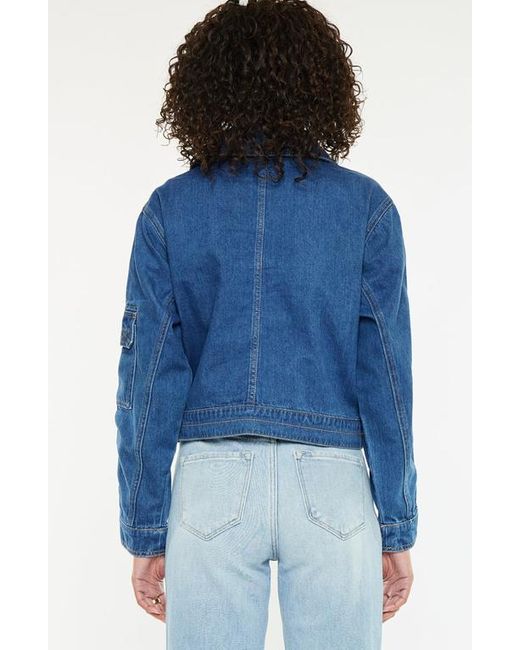 Kancan Blue Jailene Denim Windbreaker Jacket