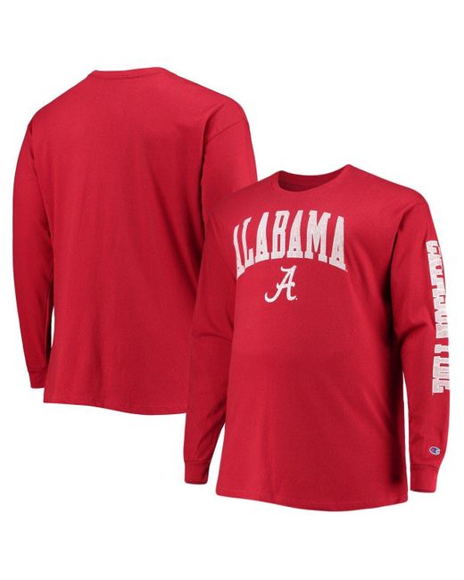 Champion Red Alabama Tide Big & Tall 2-hit Long Sleeve T-shirt At Nordstrom for men