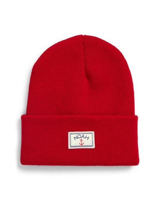 【NOAH】 ★ ANCHOR LOGO BEANIE ★ RED & NAVY Noah Anchor Logo Beanie in Red for Men | Lyst