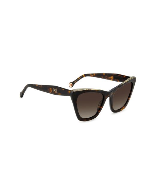 Carolina Herrera Brown 55mm Cat Eye Sunglasses