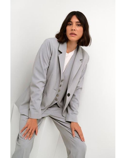 Kaffe Gray Kasakura Single Breasted Blazer