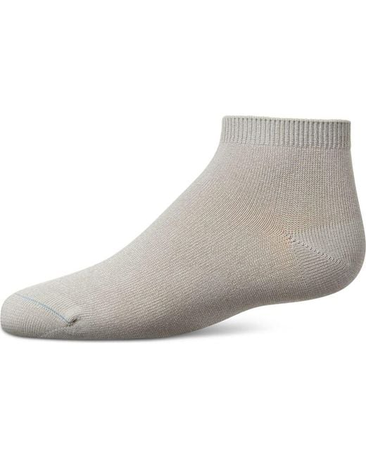 Memoi Gray Basic Silky-Soft Gauge Ankle Sock