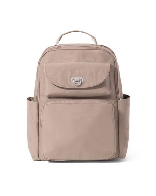 Baggallini Natural Coastal Flip Lock Laptop Backpack