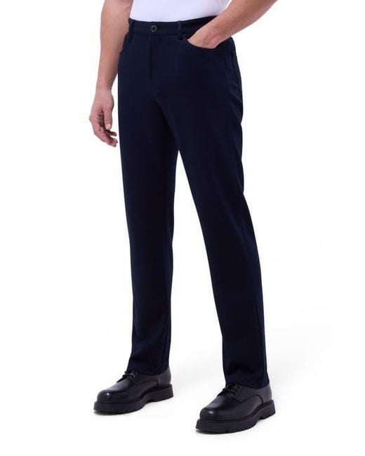 Bugatchi Blue Soft Touch Five Pocket Pants for men