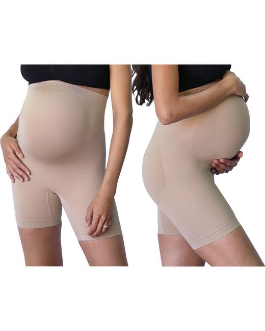 Ingrid & Isabel Multicolor Seamless Maternity Shapewear Short 2-Pack Bundle