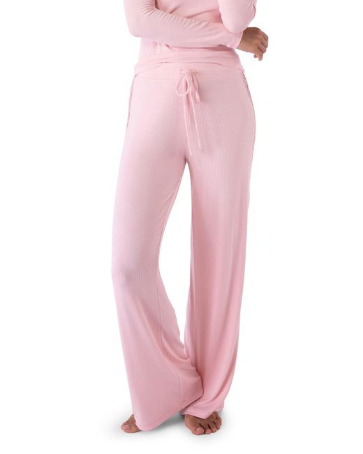 Pj Salvage Lace Trim Pajama Pants in Pink | Lyst