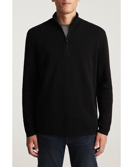 Mavi Black Half Zip Sweater for men