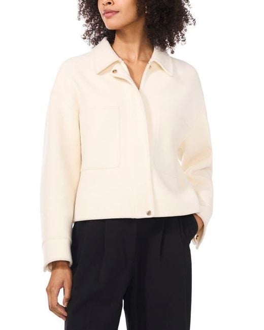 Vince Camuto Black Patch Pocket Zip Jacket