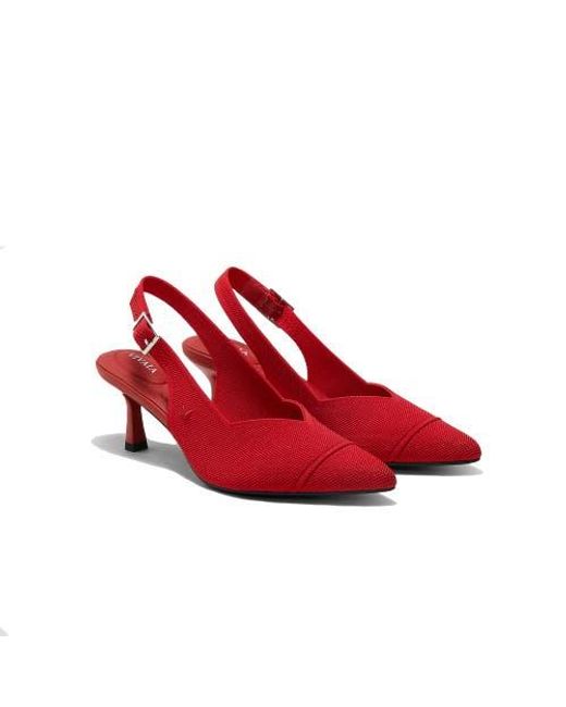 VIVAIA Red Addison Pointed-Toe Slingback Sandals