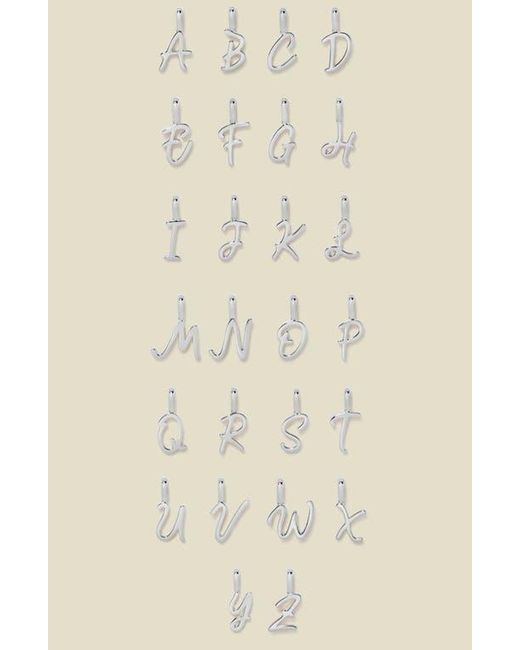 MADE BY MARY White Script Initial Charm